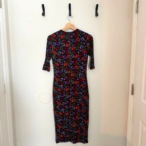 FARM RIO Leopard Print Jersey Dress